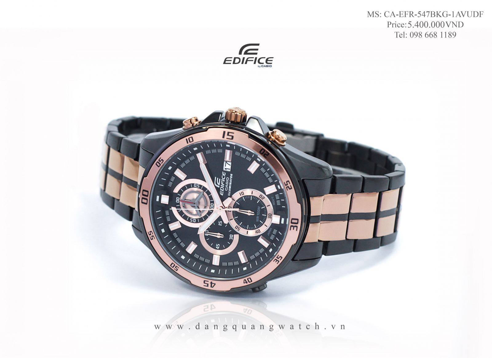 đồng hồ casio EFR-547BKG-1AVUDF