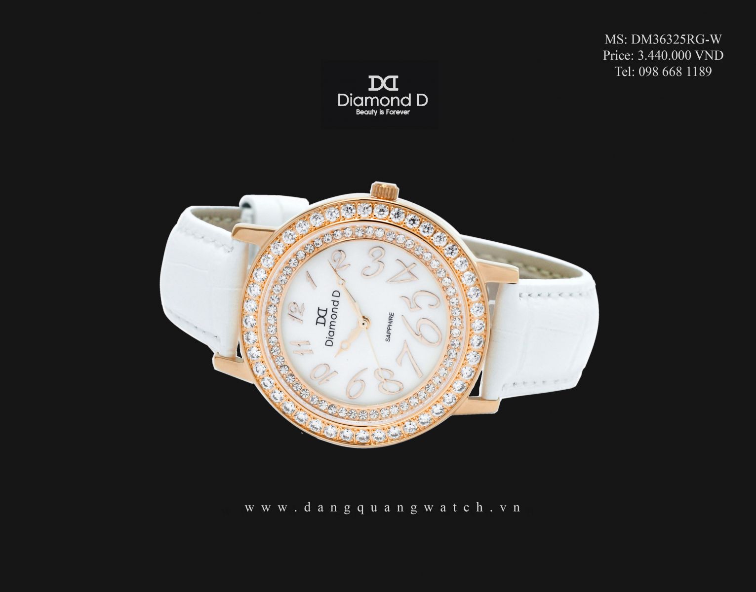 đồng hồ diamond d DM36325RG-W