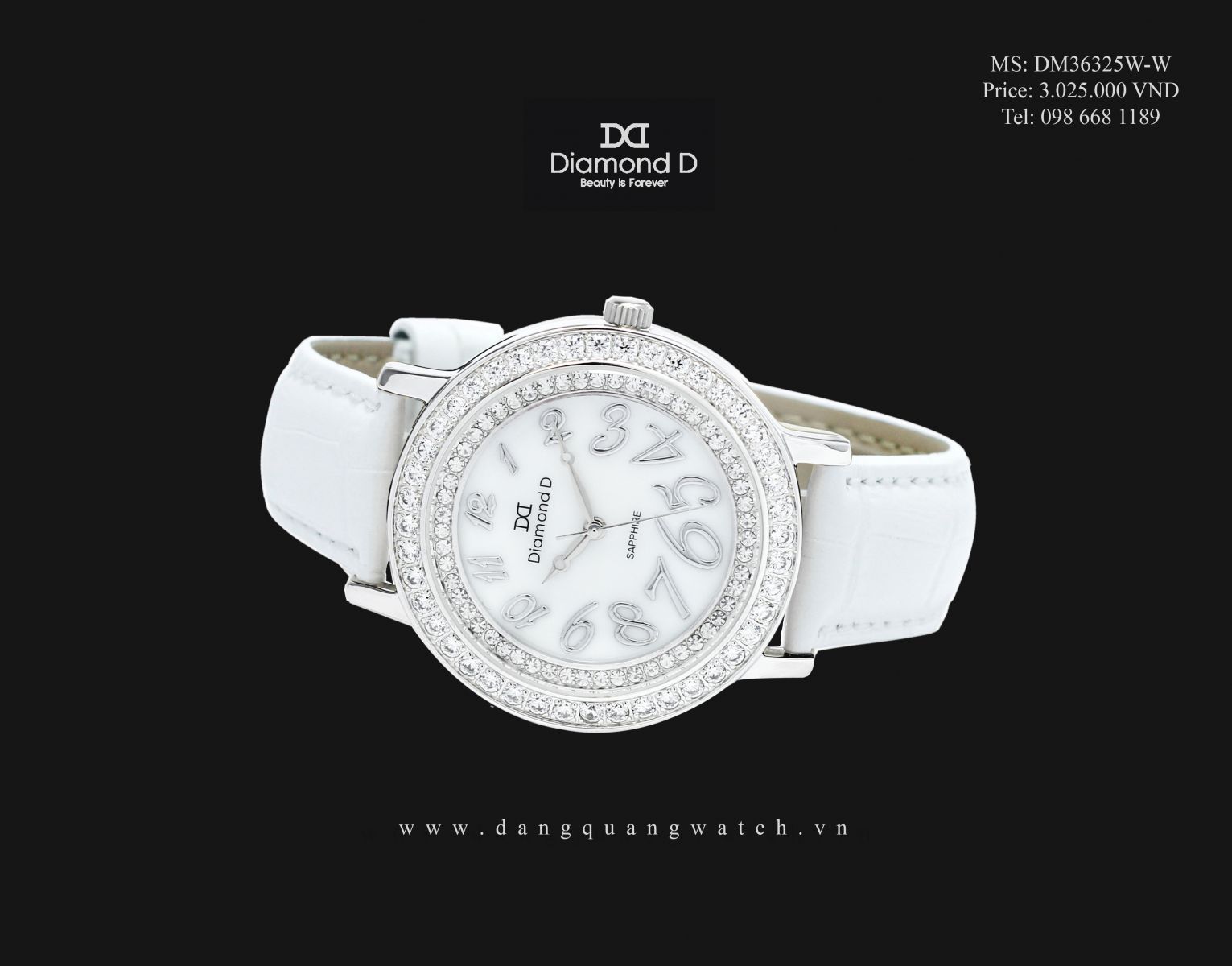đồng hồ diamond d DM36325W-W