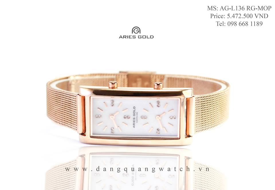 đồng hồ nữ aries gold L136 RG-MOP