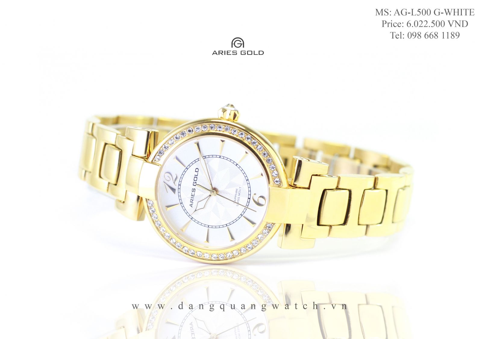 đồng hồ aries gold L500 G-WHITE