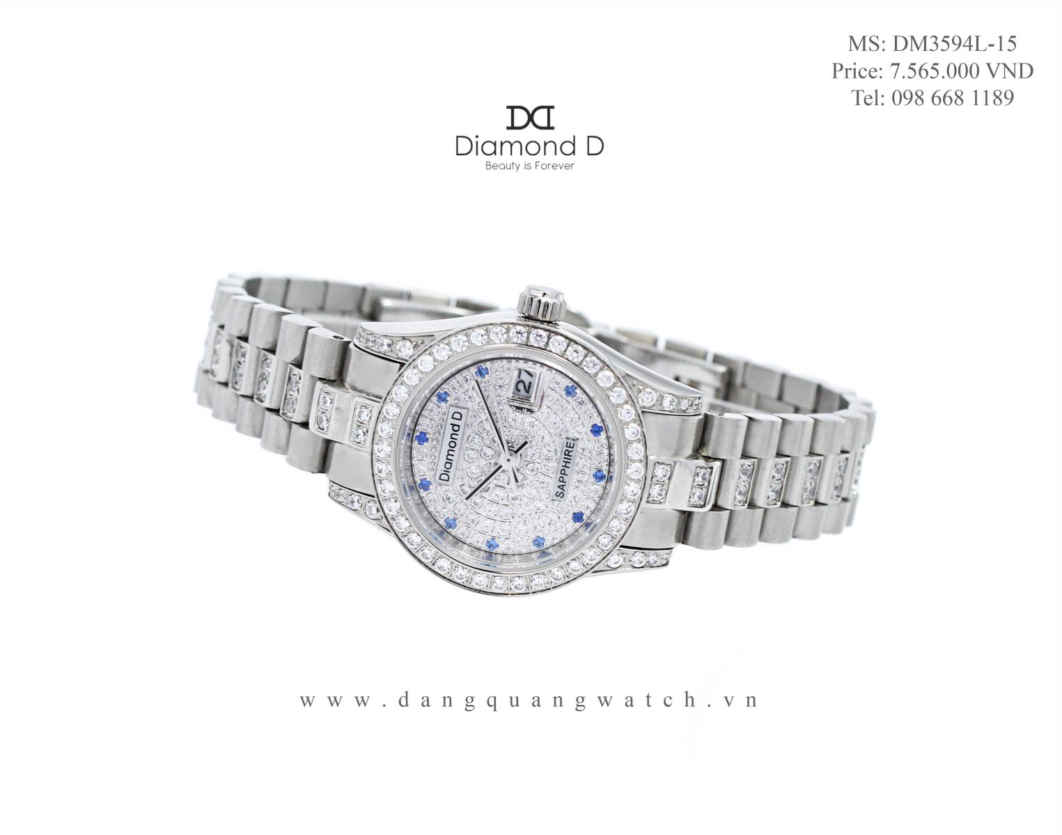 đồng hồ diamond d DM3594L-15