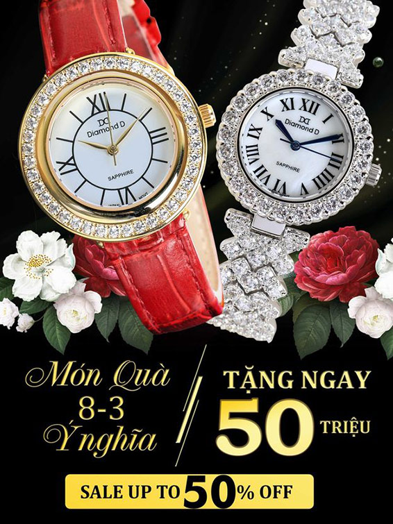 Ưu đãi 8/3 cực sốc tại Đăng Quang Watch