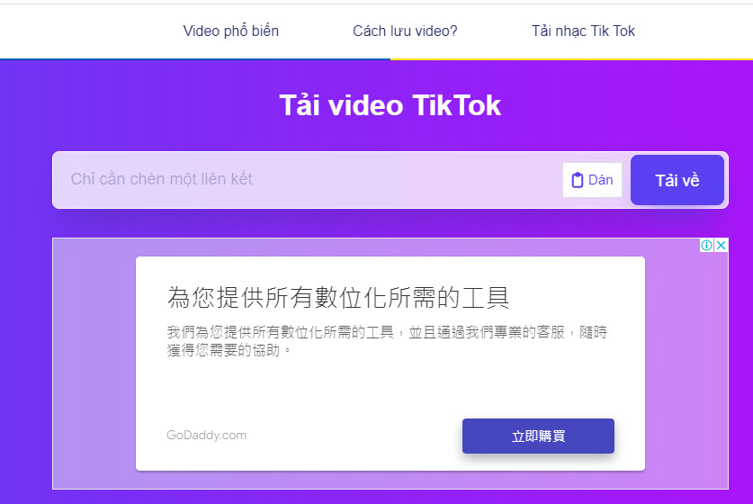 sssTikTok website tải video tiktok