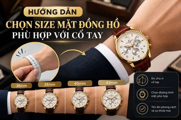 Hướng Dẫn Chọn Size Mặt Đồng Hồ Phù Hợp Với Cổ Tay