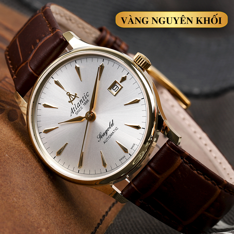 Đồng Hồ Nam Atlantic Swiss AT-95743.65.21 Vàng Nguyên Khối