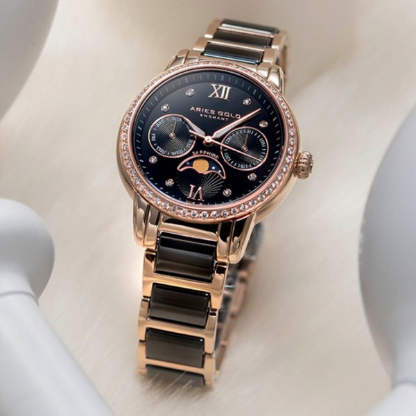 Đồng hồ Aries Gold AG-L58010L RG-BKMP Ceramic