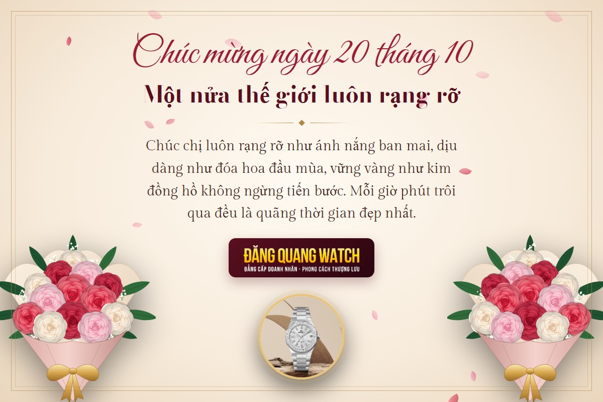 Thiệp chúc mừng ngày 20 tháng 10 của Đăng Quang Watch