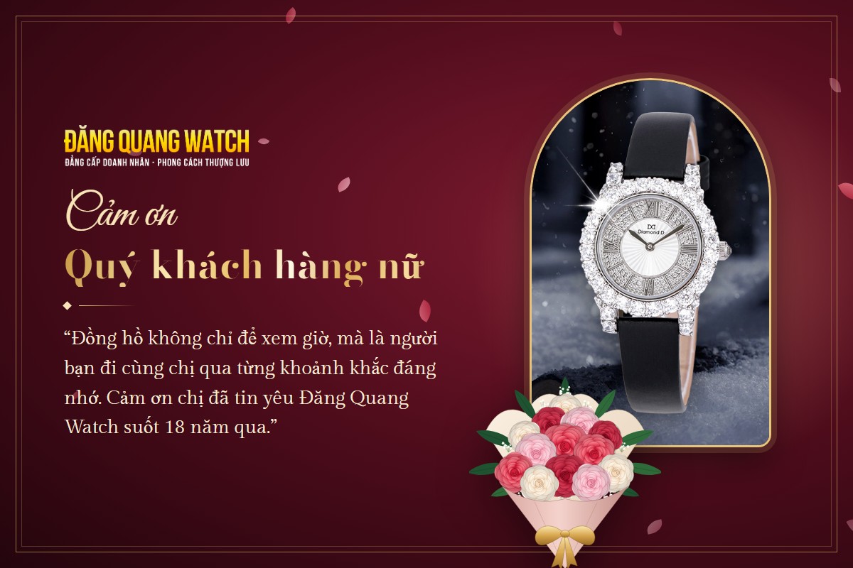 Đăng Quang Watch tri ân Quý khách hàng nữ nhân Ngày Phụ nữ Việt Nam 20/10